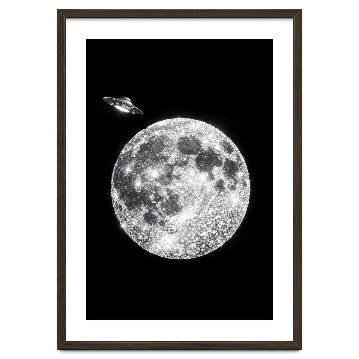 Diamond moon and UFO