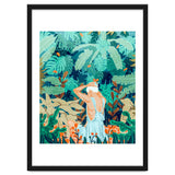 Backyard | Jungle Tropical Nature Painting | Botanical Plant Lady Banana Tree Garden Watercolor thumbnail