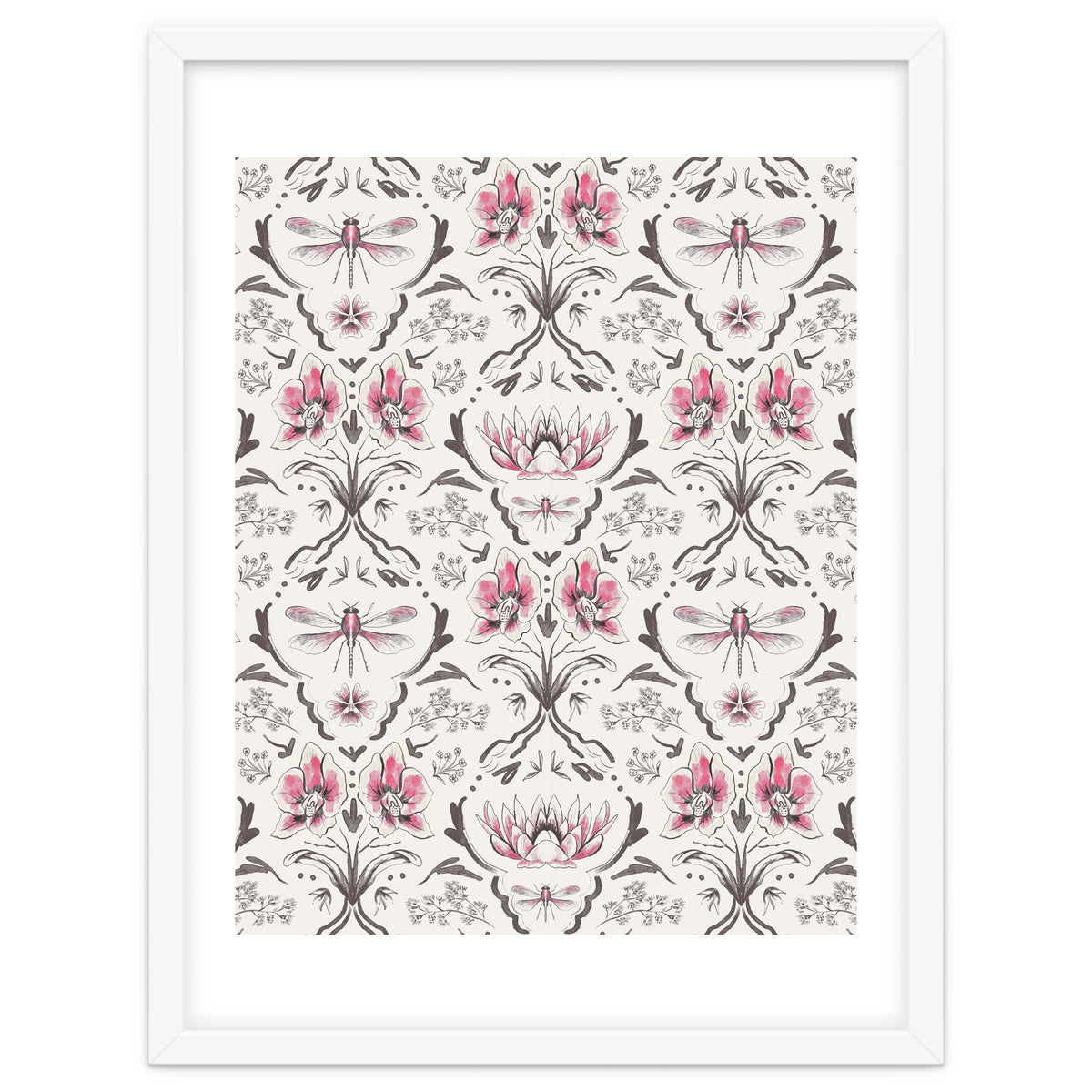 Bohemian Garden Pink Pattern