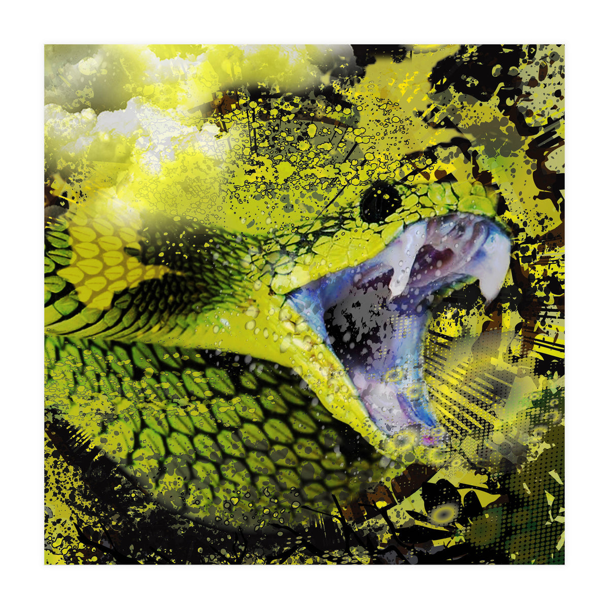 Green Viper Reptile (Print Only)