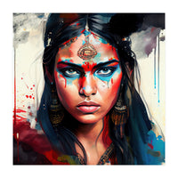 War Paint Hindu Warrior Portrait (Print Only)