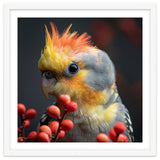 Close Up Of A Cockatiel Parrot With Orange Crest thumbnail