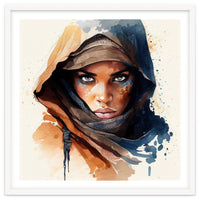 Watercolor Tuareg Woman #1