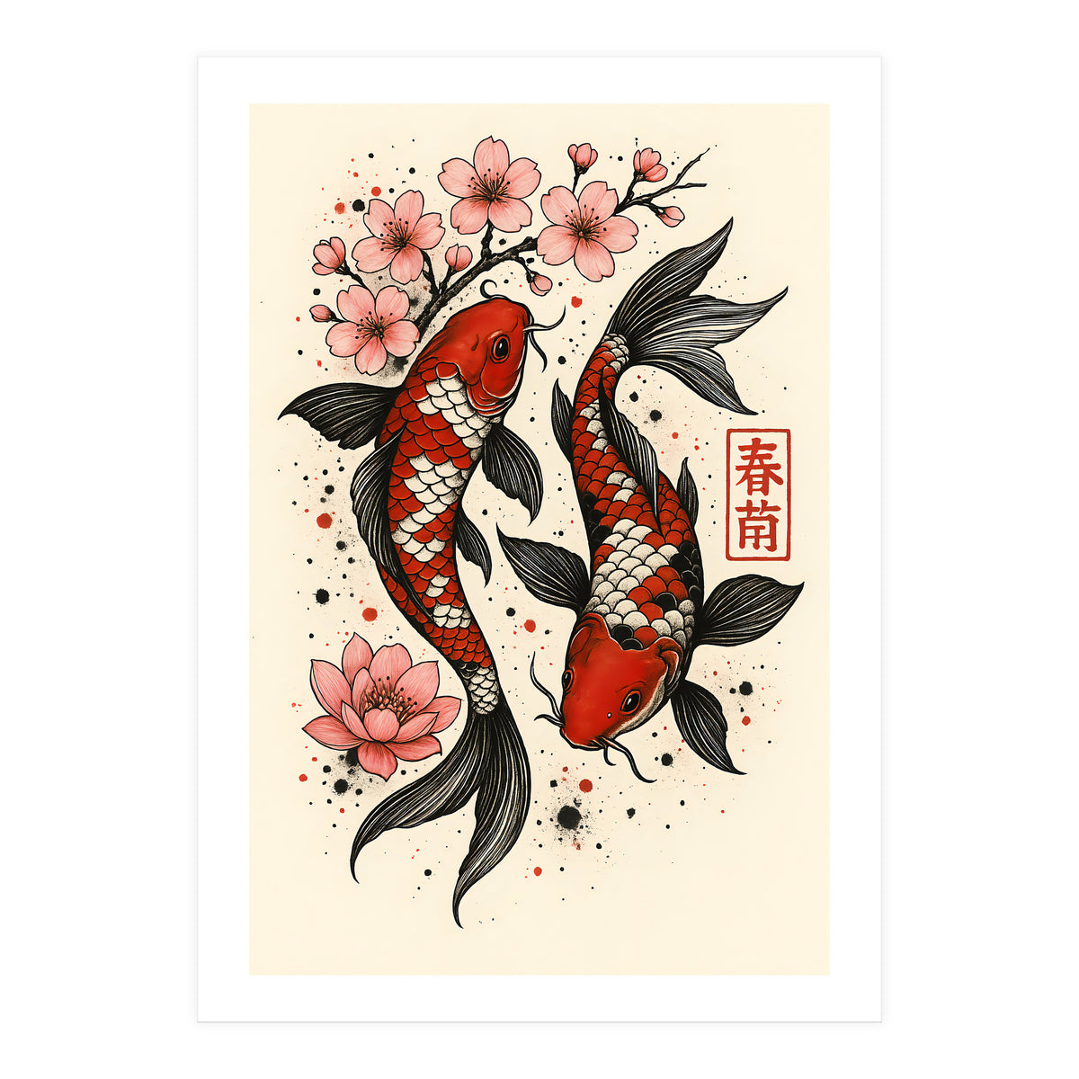 Koi fish Japanese (Print Only)