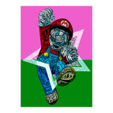 Mario Bross Typo Style Cartoon Pop Art (Print Only) thumbnail