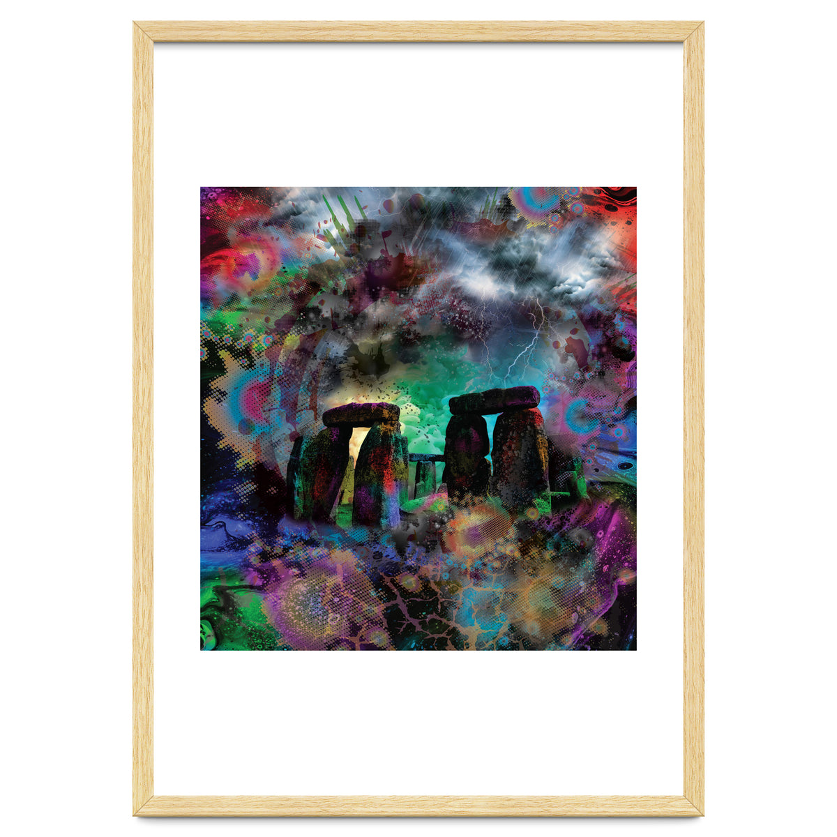 Stone Henge Vibrant Psychedelic Colors