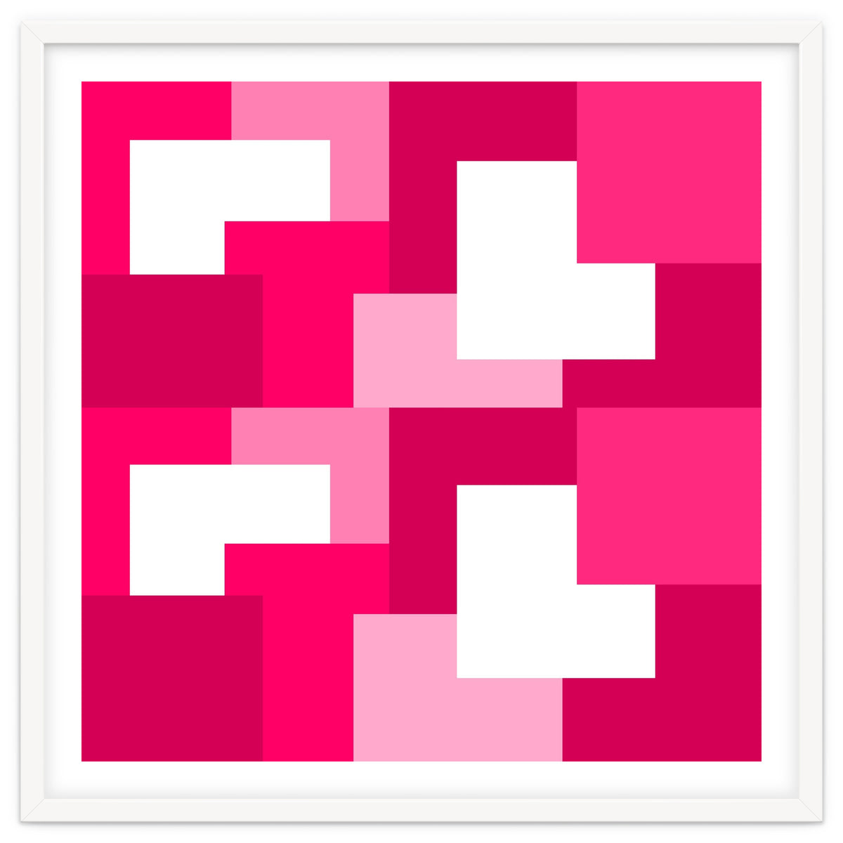Pink Abstract Square Tiles