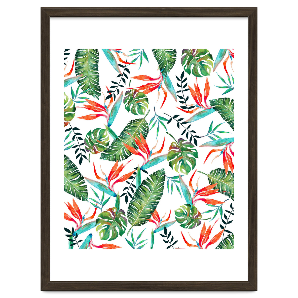 A New Paradise #Bird of paradise painted tropical art & pattern