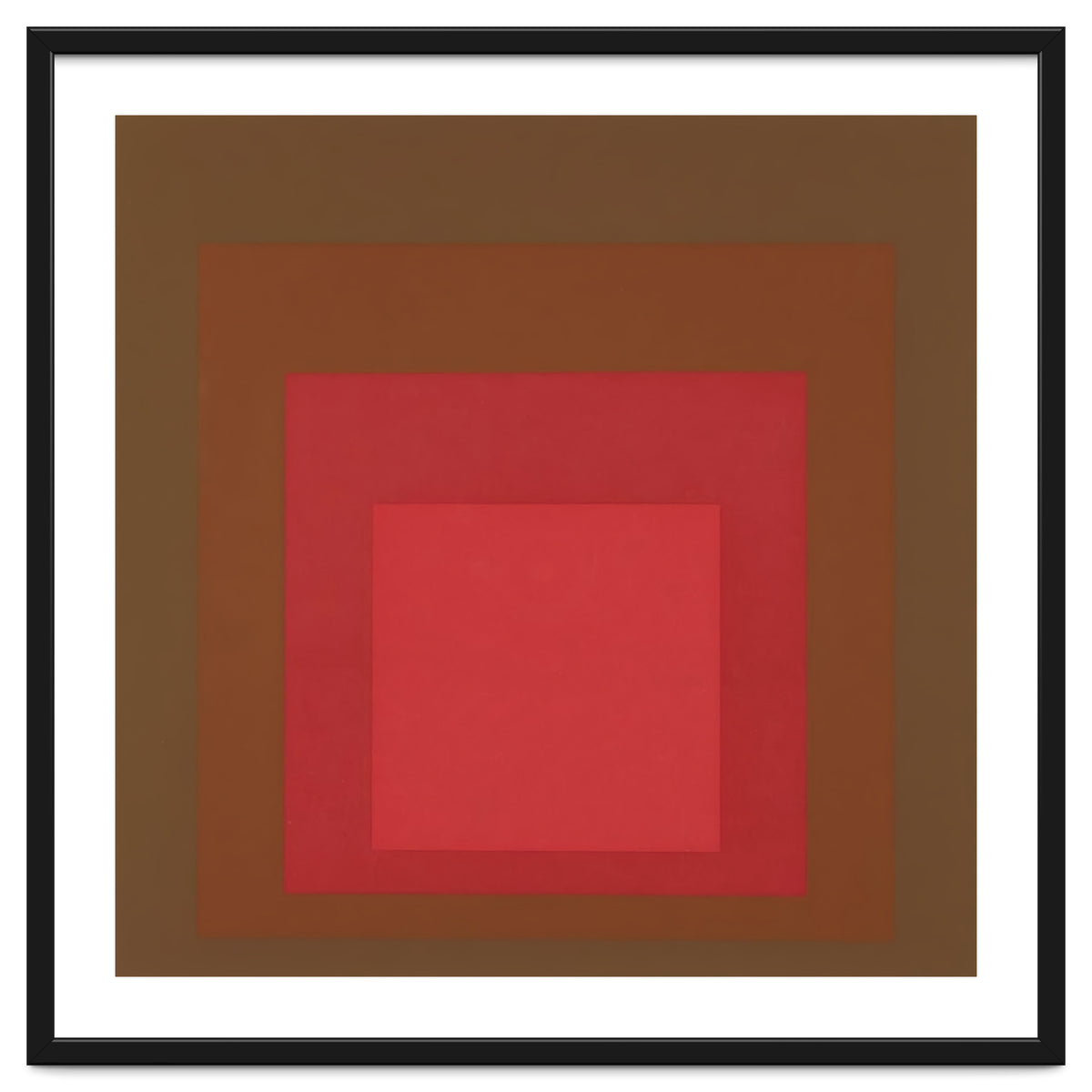 JOSEF ALBERS - HOMAGE TO THE SQUARE, RED, BROWN