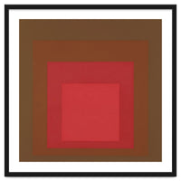 JOSEF ALBERS - HOMAGE TO THE SQUARE, RED, BROWN