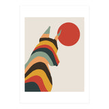 Dog Years, Rainbow Bohemian Animal, Pets Rise Dogs Retro, Eclectic Contemporary Solo (Print Only) thumbnail