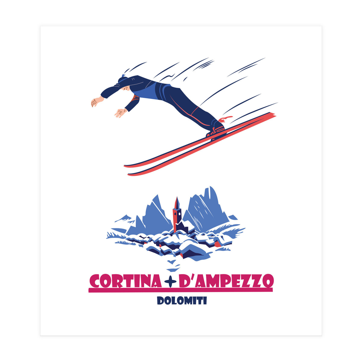 Ski Jump At Cortina Di Ampezzo (Print Only)