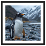Gentoo Penguin Standing On A Rocky Shore thumbnail