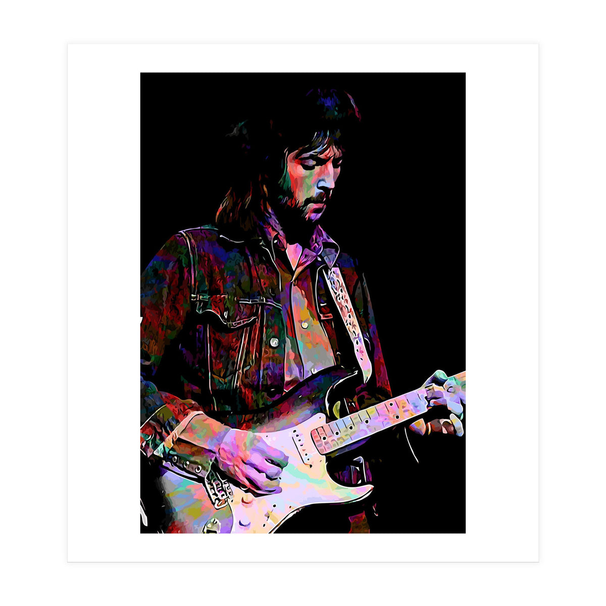 Eric Clapton Rock and Blues Guitarist Legend v2 (Print Only)