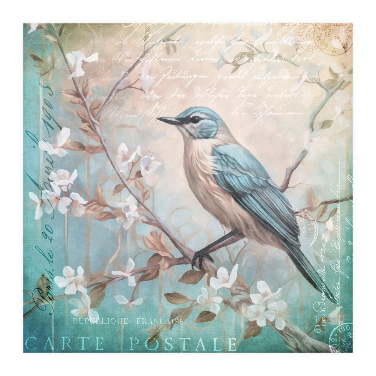 Bird Vintage Nostalgia II (Print Only)