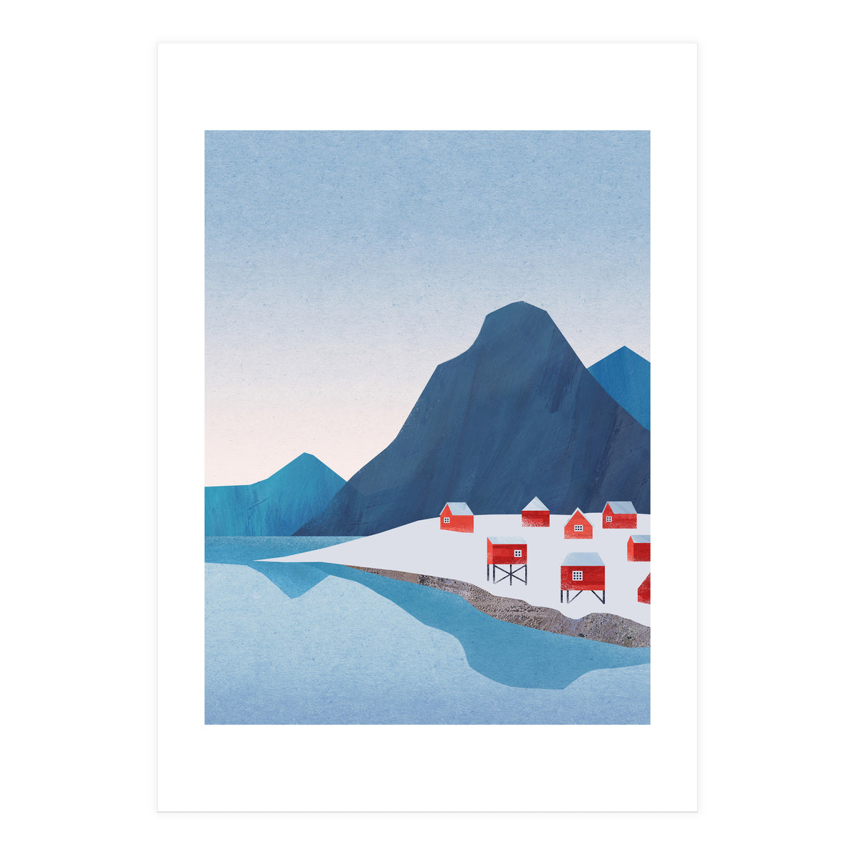 Red Houses, Lofoten (Print Only)