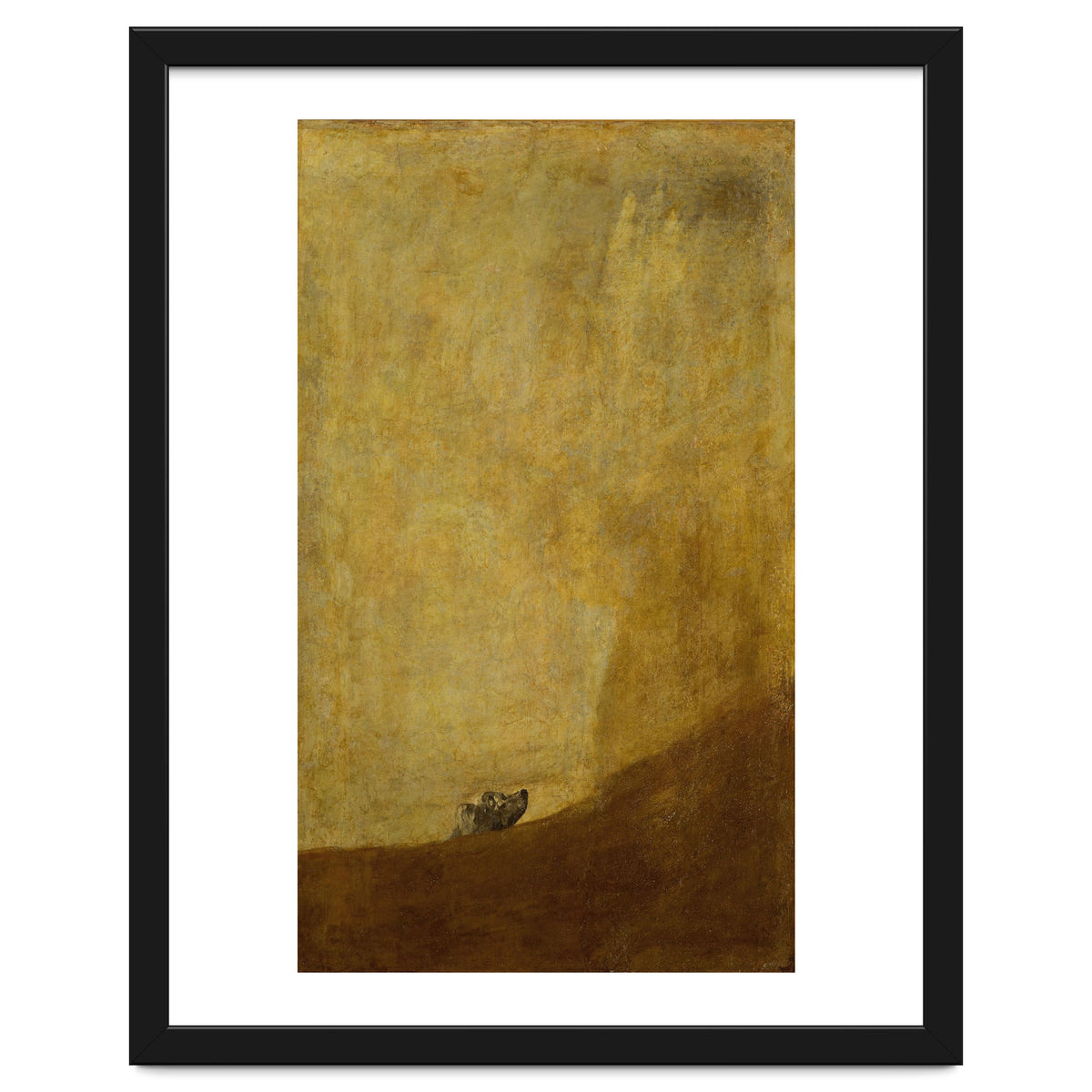 Dog, half submerged. One of the &quot; from the Quinta del Sordo, Goya's house.1819-1823.