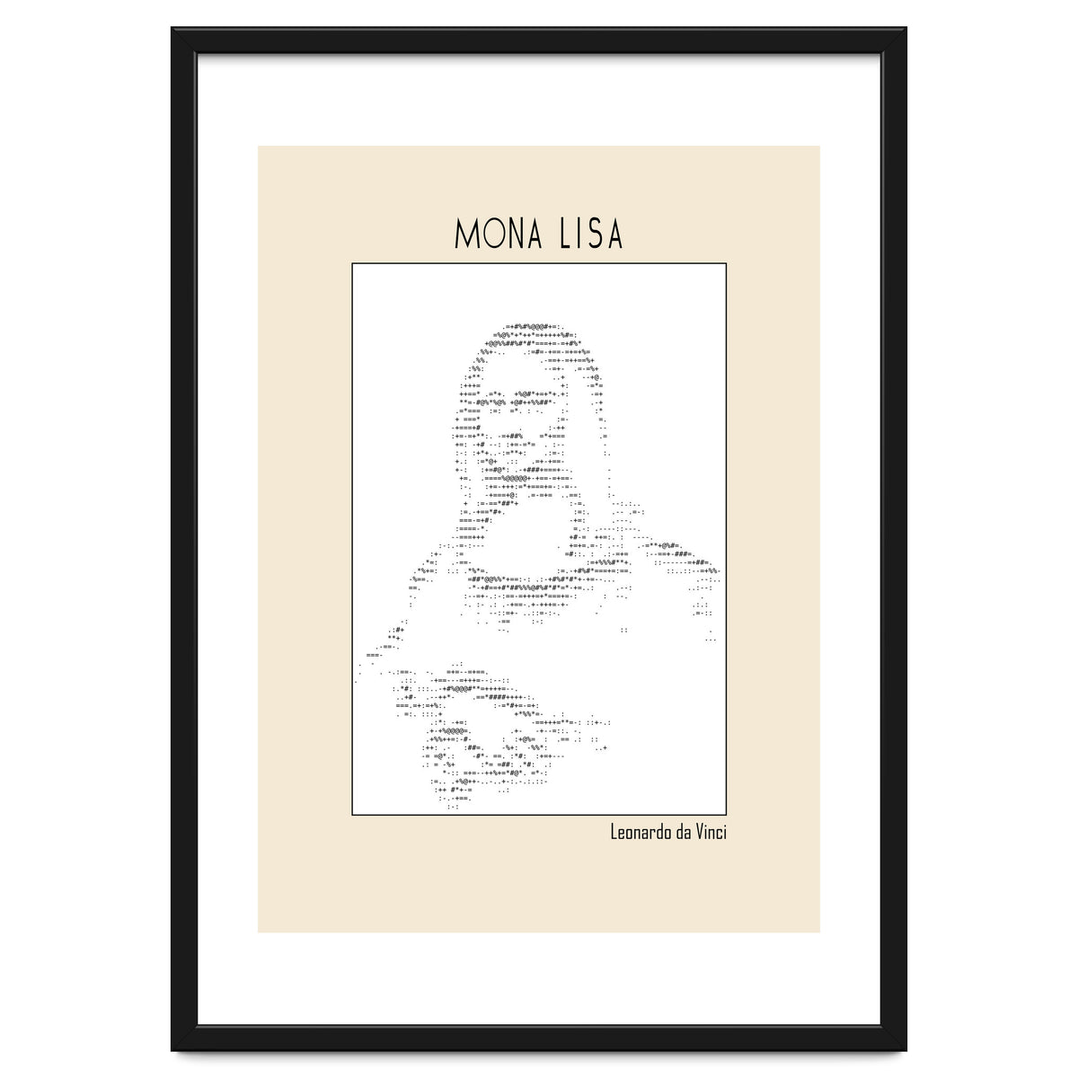 Mona Lisa – Leonardo Da Vinci Ascii Art