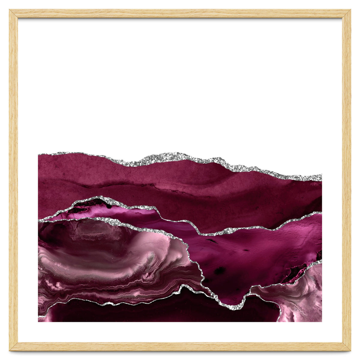 Burgundy & Silver Agate Texture 11