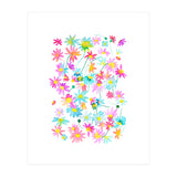 Daisies Spring Floral Pastel Watercolor (Print Only) thumbnail