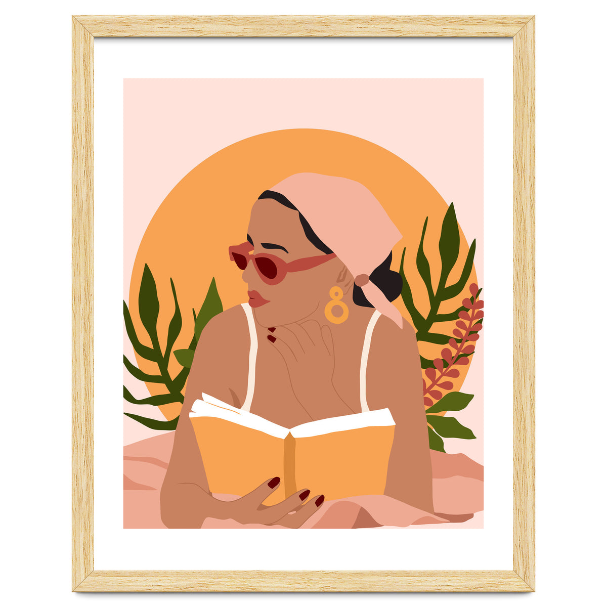 Bohemian Summer, Modern Boho Girl Reader, Books Read Self Care Self Love, Travel Hippie Nomad Black Woman