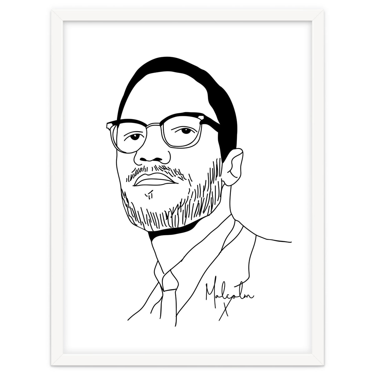 Malcolm X Illustration