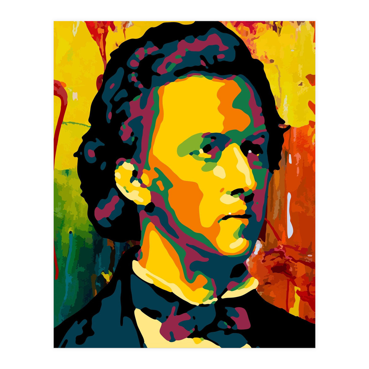 Frederic Chopin Abstract Art (Print Only)