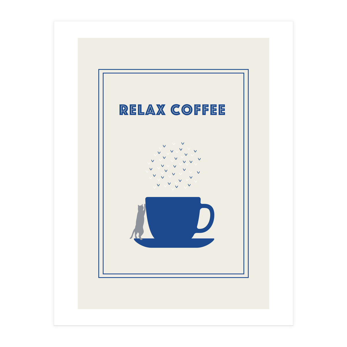 RELAX COFFEE CAT (Print Only)