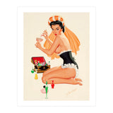 Young And Beautiful Witch Preparing A Love Portion (Print Only) thumbnail