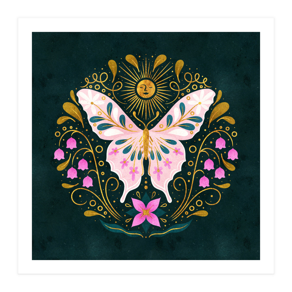 Butterfly And Sun (Print Only)