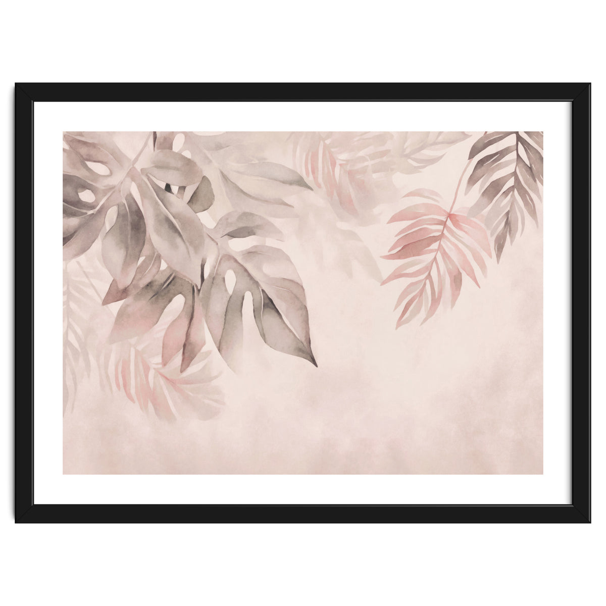 Gentle Leaf Tropical Whispers Watercolor Blush