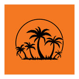 Palm Trees And Sunset in Black (Print Only) thumbnail