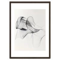 Abstract Black And White Flowing Lines Art