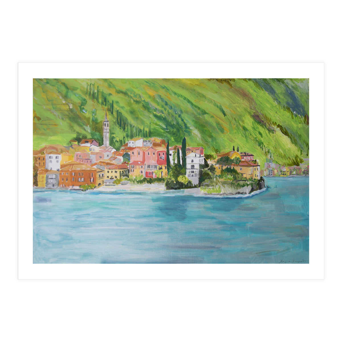 View Across The Lake To Varenna  (Print Only)