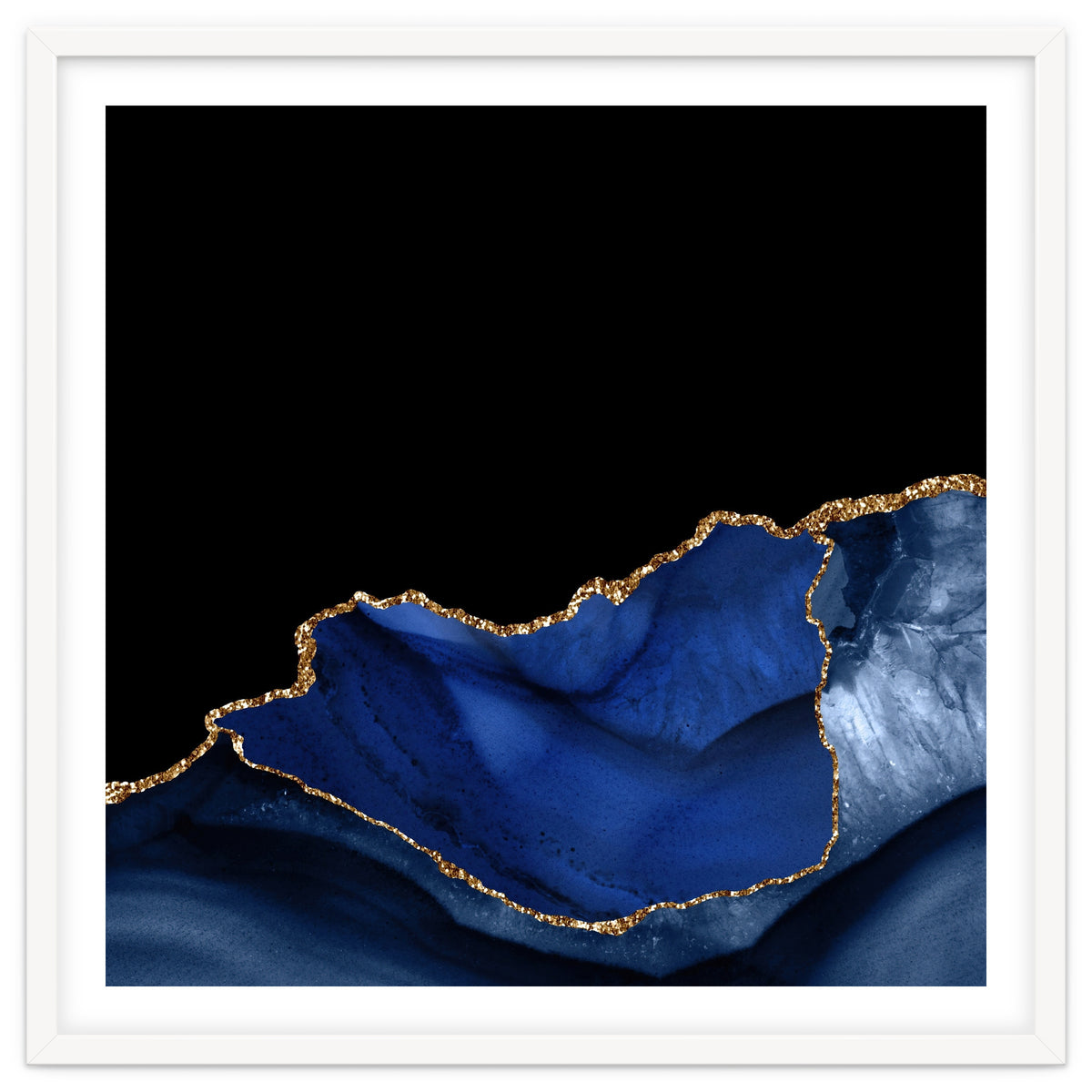 Navy & Gold Agate Texture 06