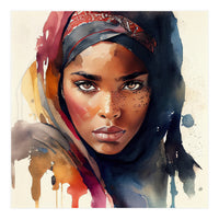 Watercolor Tuareg Woman #7 (Print Only)