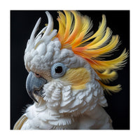 White Cockatoo With Yellow Crest Portrait (Print Only)