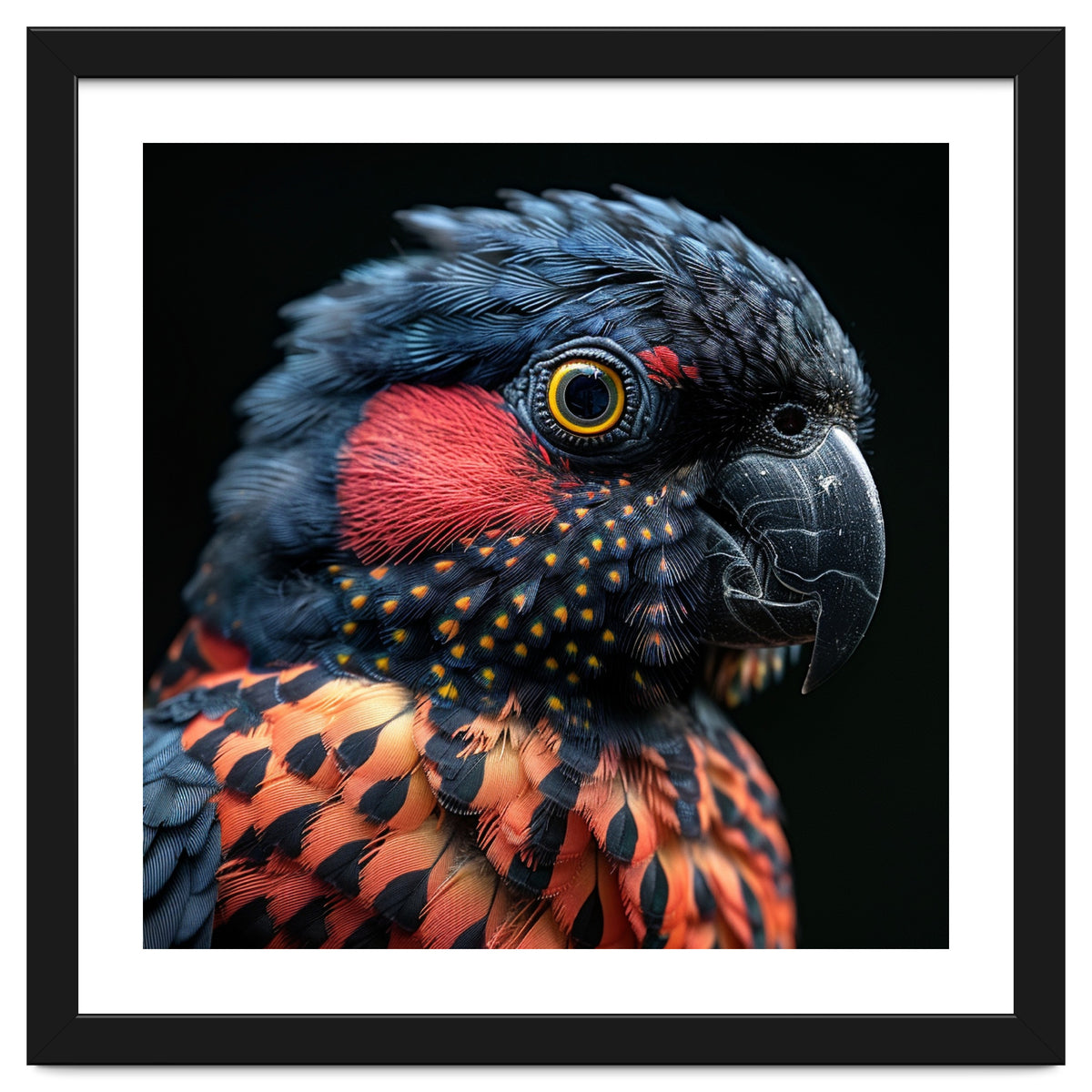 Close Up Portrait Of A Colorful Exotic Parrot