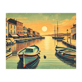 Vintage Harbor Sunset Poster (Print Only) thumbnail