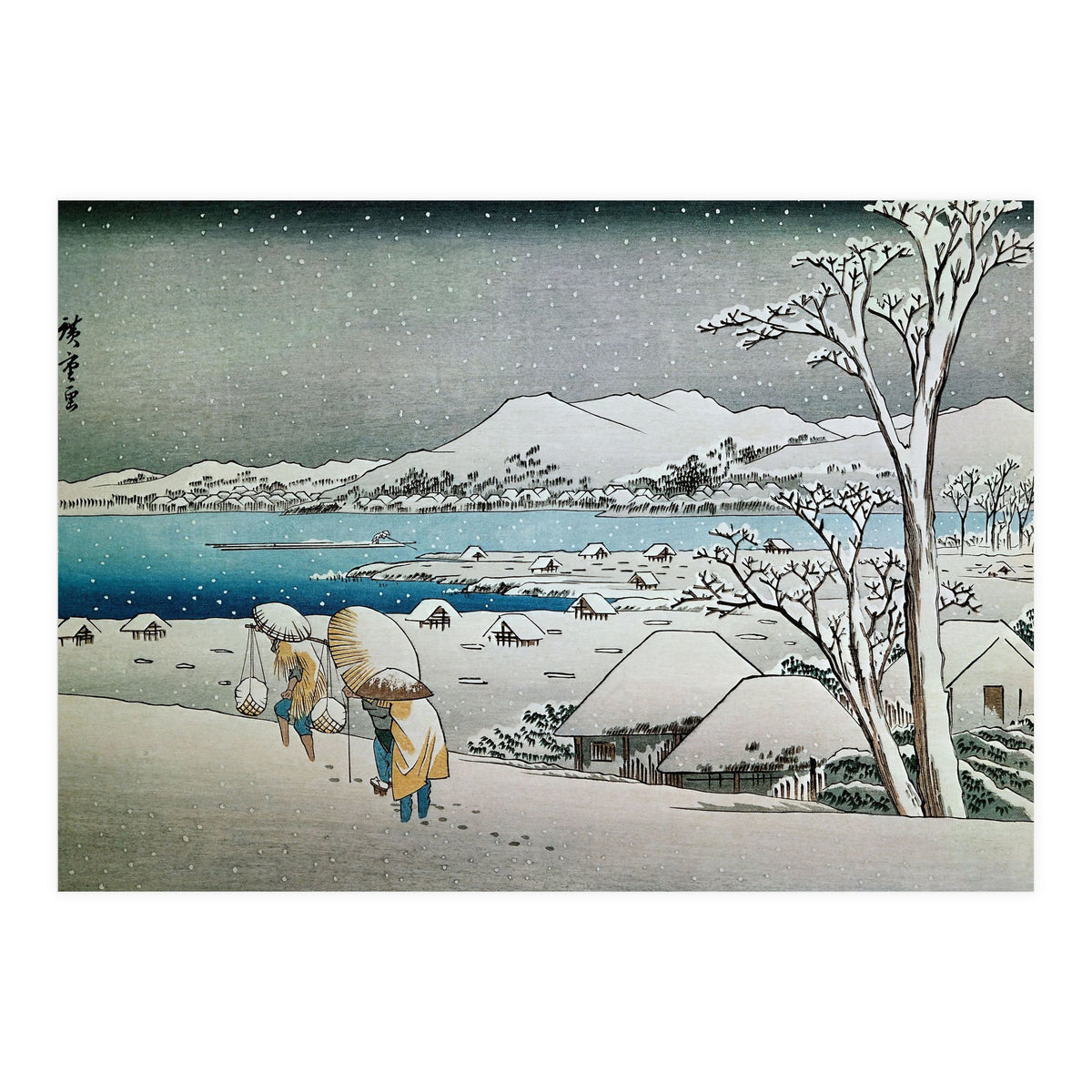SNOW LANDSCAPE - JAPANESE ENGRAVING - 19TH CENTURY. (Print Only)