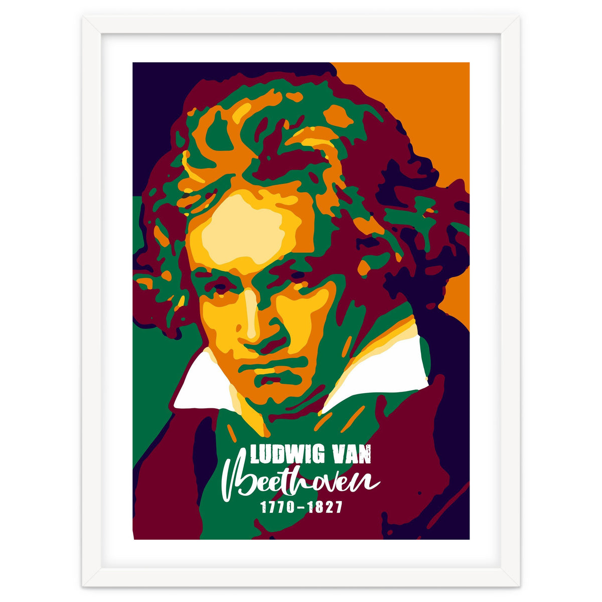 Ludwig Van Beethoven Colorful Art