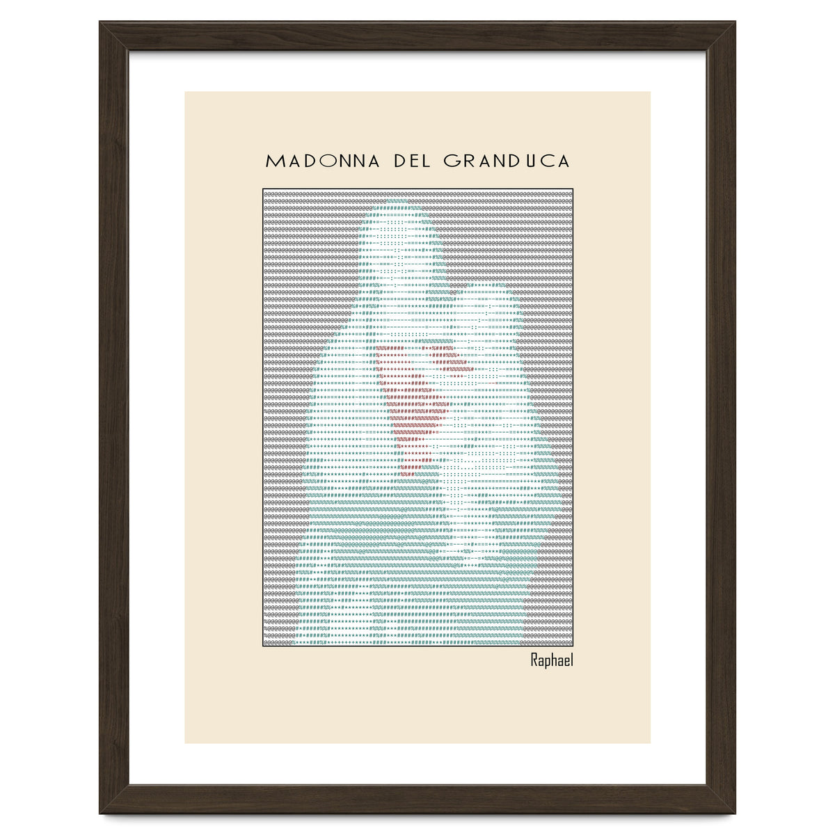 Madonna del Granduca (1505) – Raphael (ascii art)