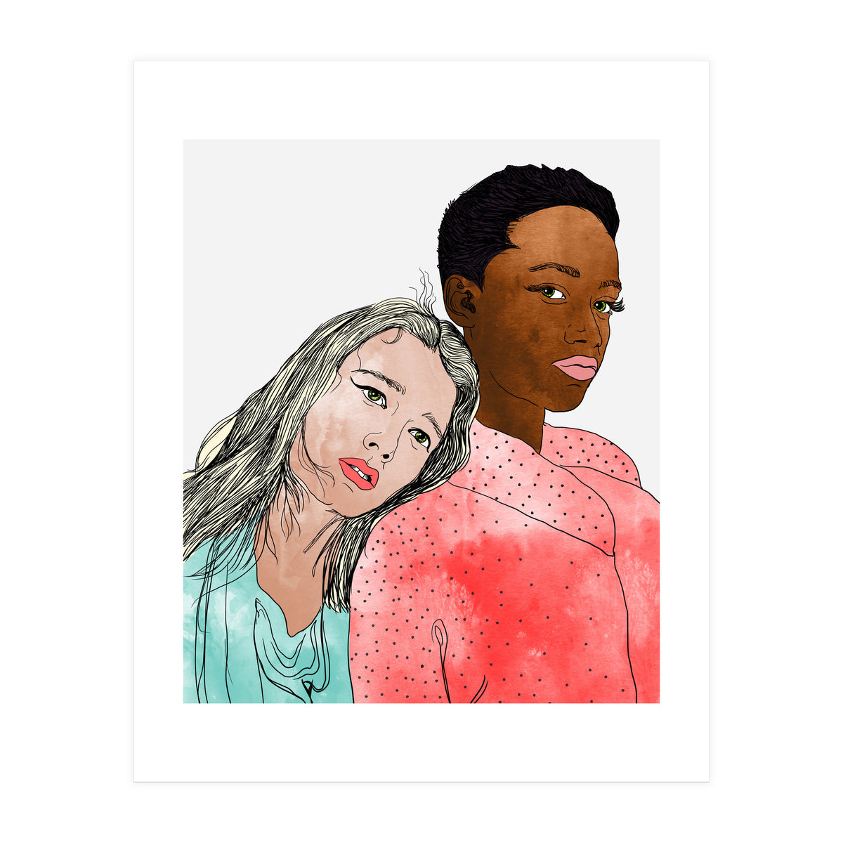 Egalitarism | Equality Anti-racism Feminism Multiculturism | Individuality Watercolor (Print Only)