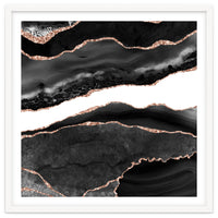 Black & Rose Gold Agate Texture 08