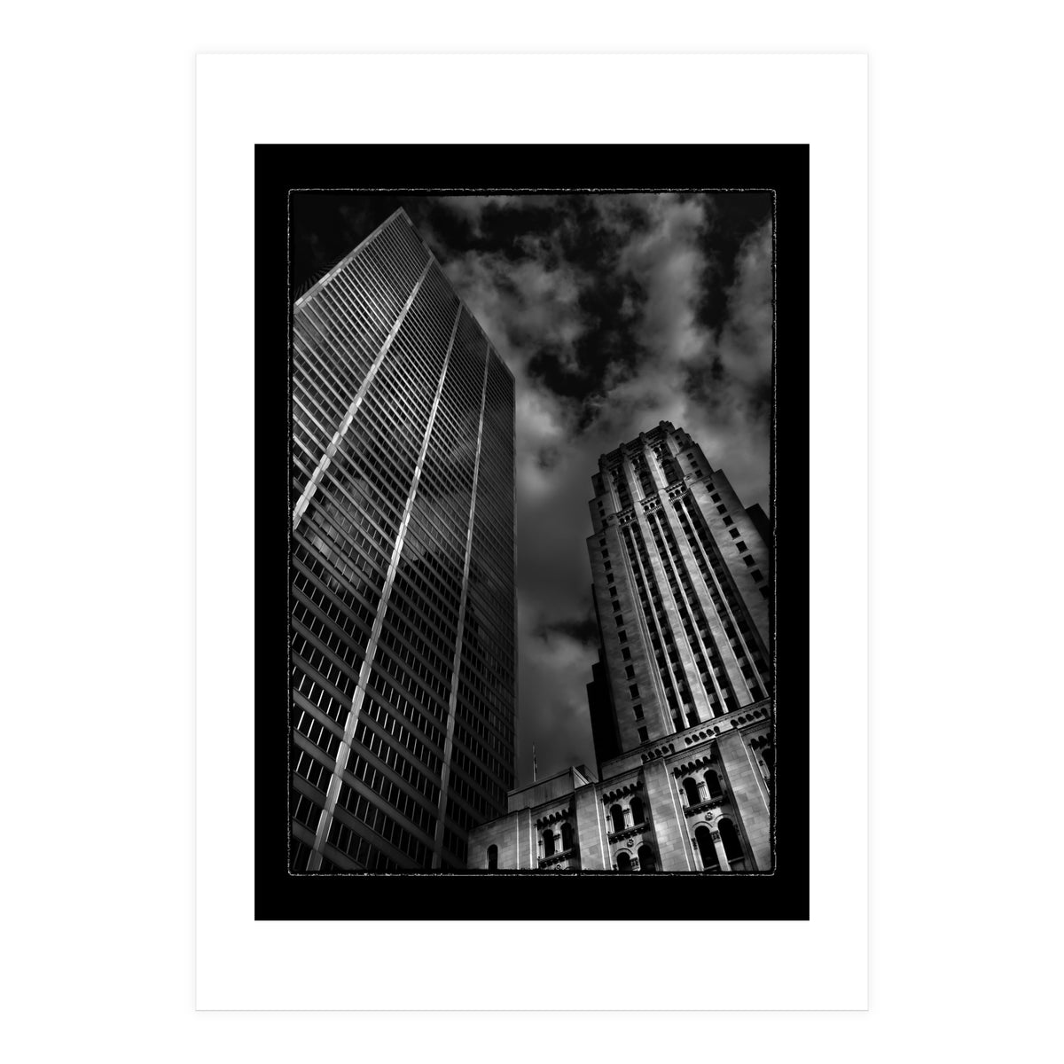 Commerce Court Courtyard View No 1 with Border (Print Only)