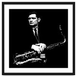 Zoot Sims American Jazz Saxophonist in Grayscale thumbnail
