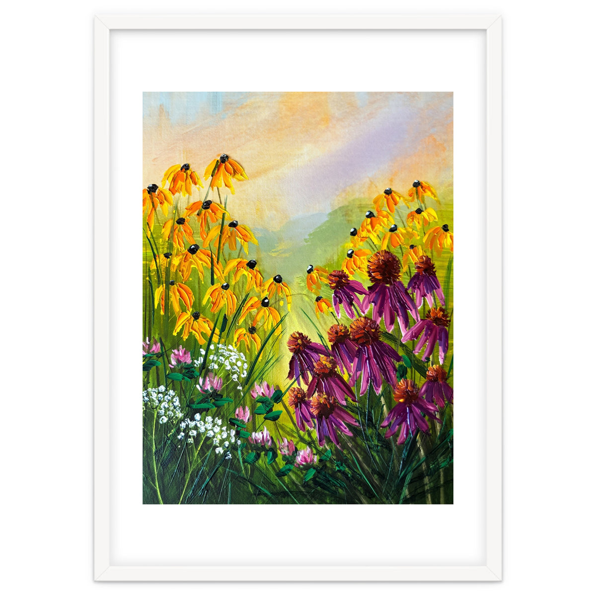Impasto Wildflower Meadow Painting