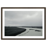 River passing through a black volcanic road - Iceland thumbnail