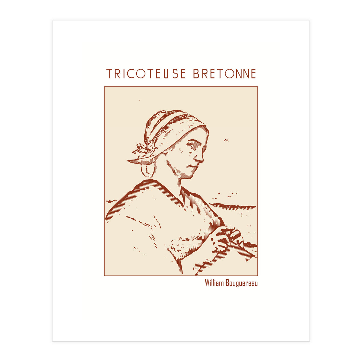 Tricoteuse Bretonne – William Bouguereau (Print Only)