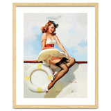 Sailing Pinup Girl With Captain Hat thumbnail